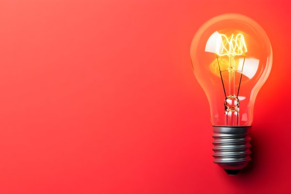 Bright Idea Illuminating Red Background For Business 54879894 Medium